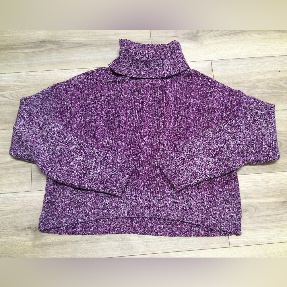 KENSIE Crop Turtleneck Sweater